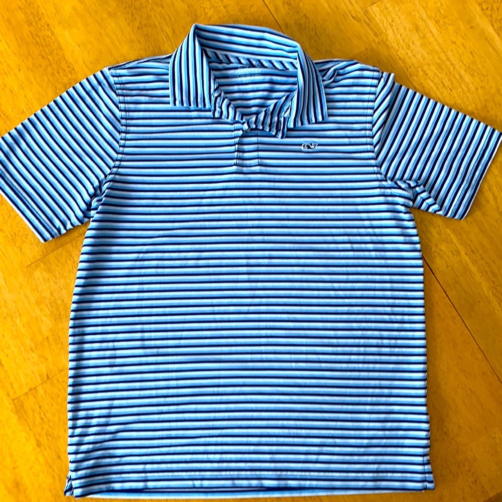 Youth boys medium size 12-14 vineyard vines polo short sleeve golf shirt
